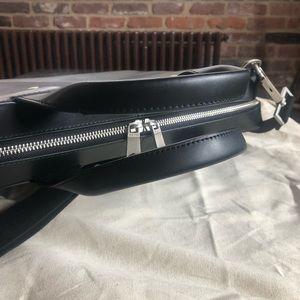 Jack Spade Luxury briefcase Adjustable Strap Leather Black New Without Tags.